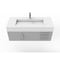 Castello Usa Nile 48" Wall Mounted Gray Vanity With White Top AndAnd Brushed Nickel Handles CB-MC-48G-BN-2053-WH - alternate 6
